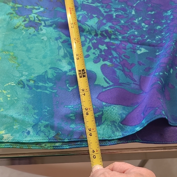 Natori Blue and Purple Floral Top - Picture 6 of 6